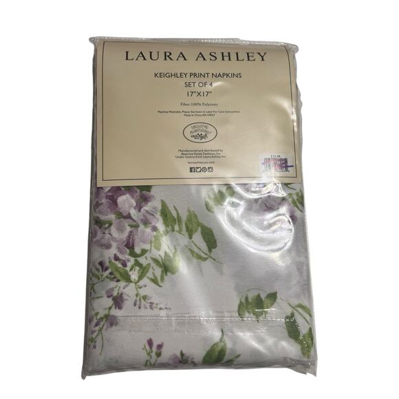 NWT Vintage Set Of Laura Ashley Keighley Print Napkins - Picture 3 of 6